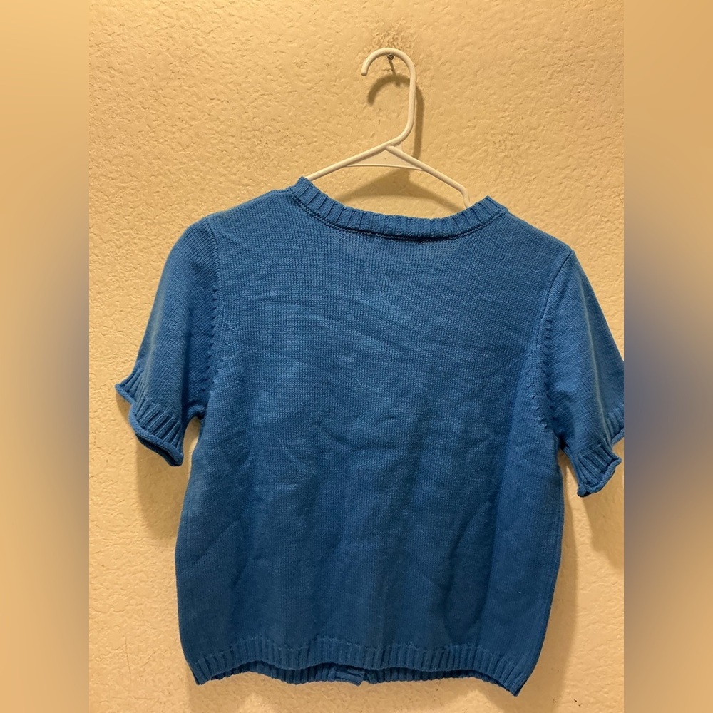 Mod Ref Blue Button-Down Sweater Size M - image 3